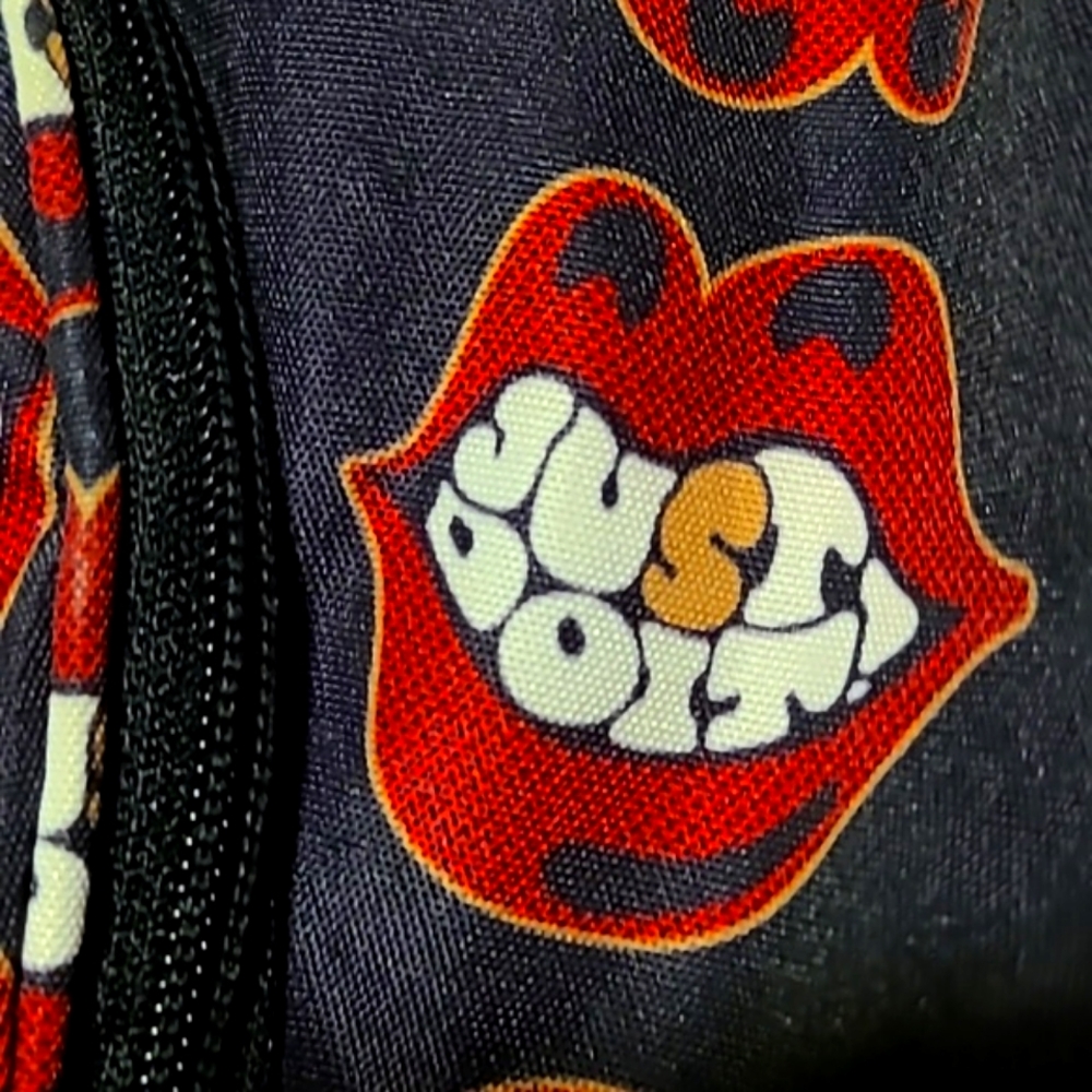 Vintage Nike Just Do It All Over Lip Print Lightweight Duffle Bag